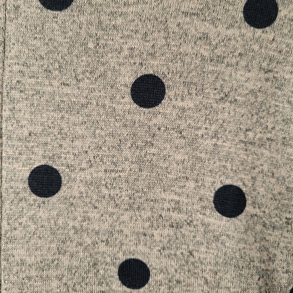 Olivia Blu Polka Dot Knit Top Oversized Women's Sz S‎ Beige Black Dolman Sleeve - Picture 11 of 13